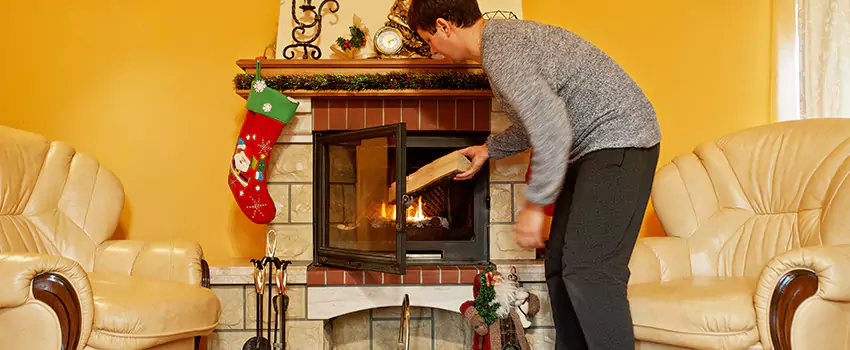 Rusted Metal Fireplace Restoration in Spring, Texas